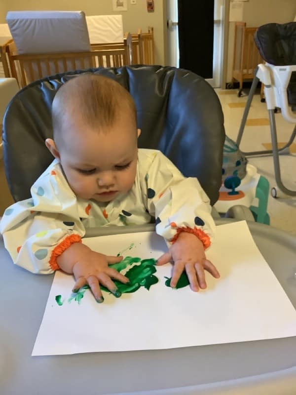infant painting.